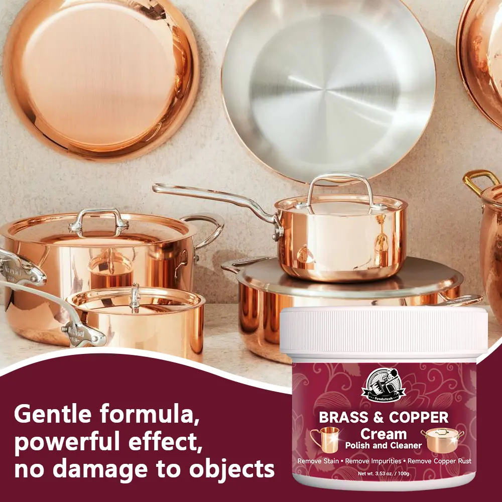 Copper Cleaning and Polishing Paste – Removes rust, oxides, water stains and surface discoloration – Restores bright luster and mirror‑like finish – Suitable for hardware utensils, cookware, metal hardware parts and decorative metal surfaces
