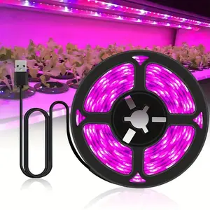 USB Powered Full Spectrum LED Plant Grow Light Strip, Adjustable Plant Grow Light with Remote Control, Indoor Plant Grow Light for Home Garden Flower Lighting