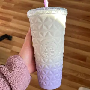 Starbucks Oversea Dion ombré purple milk white Stainless steel 20oz tumbler 591ml cup