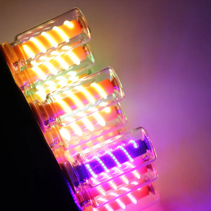 Retro Glass USB LED Ambient Night Lamp - 1/2 Pack Touch-Dimmable Mini Size Single/Pack Spiral Filament Light, 9-Color Changing Portable USB Plug Indoor Decor Lamp for Bedroom, Camping, Home Decor Gift