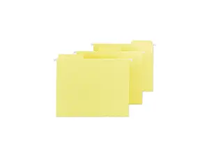 Smead 64097 FasTab Hanging File Folders, Letter, Yellow, 20/Box
