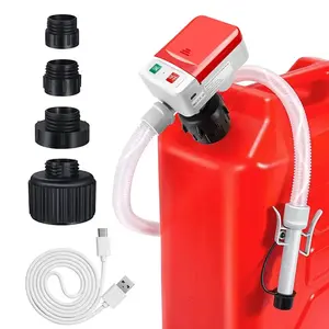 Fourth Generation Gas Tank Fuel Transfer Pump Electric Pump, Gasoline Extractor Pump, Diesel Pump with 4 Oil Adapters, Battery and USB Options Available