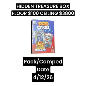 1x POP CARDS HIDDEN TREASURE Multi Sport Box Floor $100 Ceiling $3,800