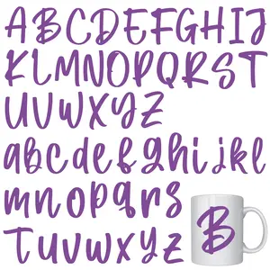 52 sets of 3 inch A-Z Design, 2.5 inch a-z Ddesign UV DTF transfer letter stickers, DTF transfer stickers, waterproof letter wipe transfer stickers, suitable for glasses, cups, crafts