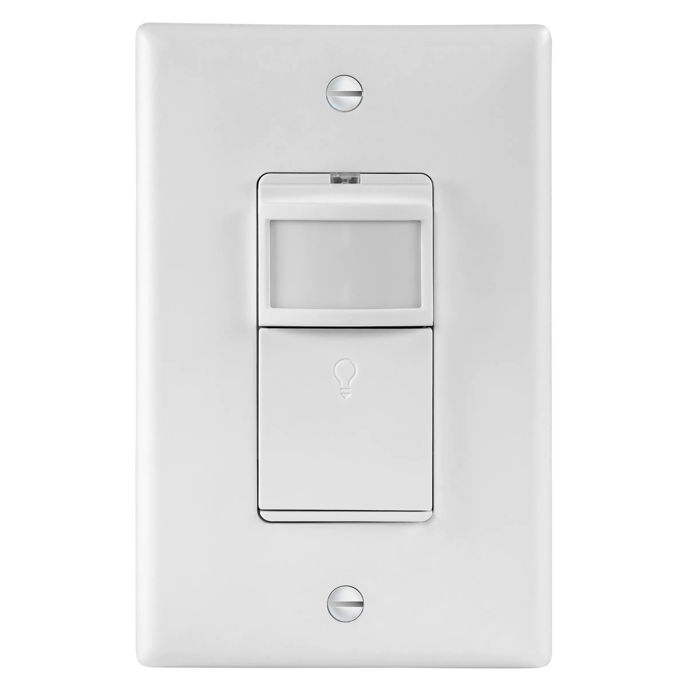 LIDER Motion Sensor Light Switch, PIR Occupancy/ Vacancy Motion Sensor, Single-Pole, No Neutral Required, Ground Wire Required, Wall Plate Included