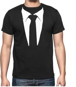Tstars Suit and Tie Tuxedo Shirt - Mens Printed Tux T-Shirt for Halloween Party, Wedding or Bachelor Event