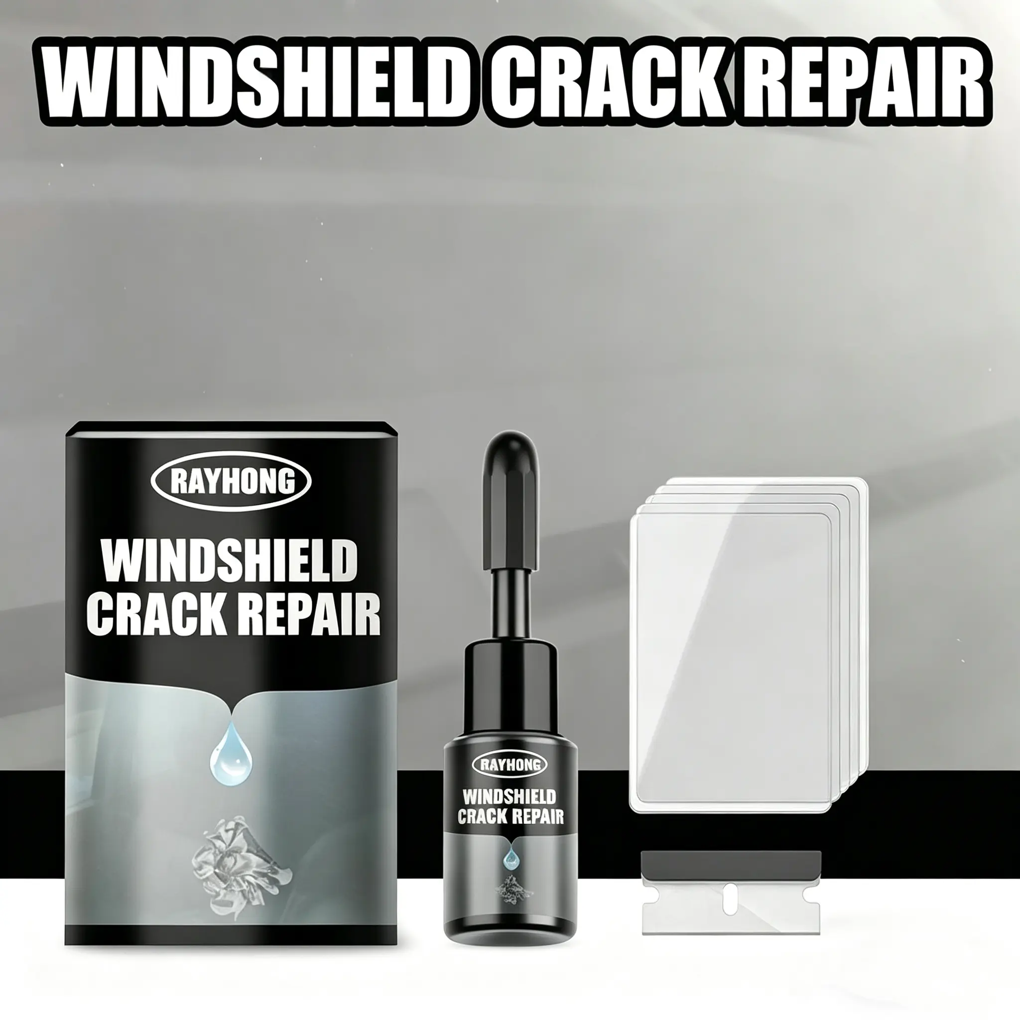 Car windshield crack repair fluid, car windshield repair kit, windshield crack repair tools, glass repair fluid for repairing shattered and star-shaped cracks, multi-purpose interior cleaner-10
