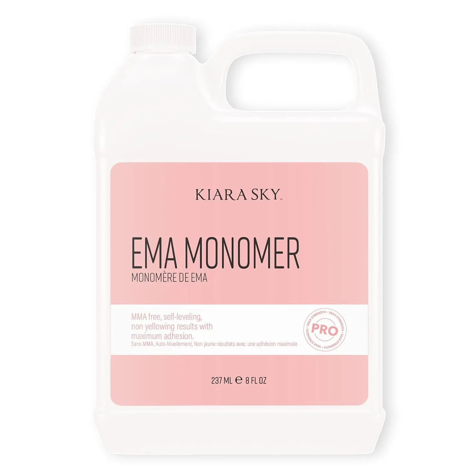 KIARA SKY Professional EMA Monomer Liquid Jar - 8 fl oz (237 ml) Manicure Nail Art Supply for Acrylic Nail Extensions, Tech Use
