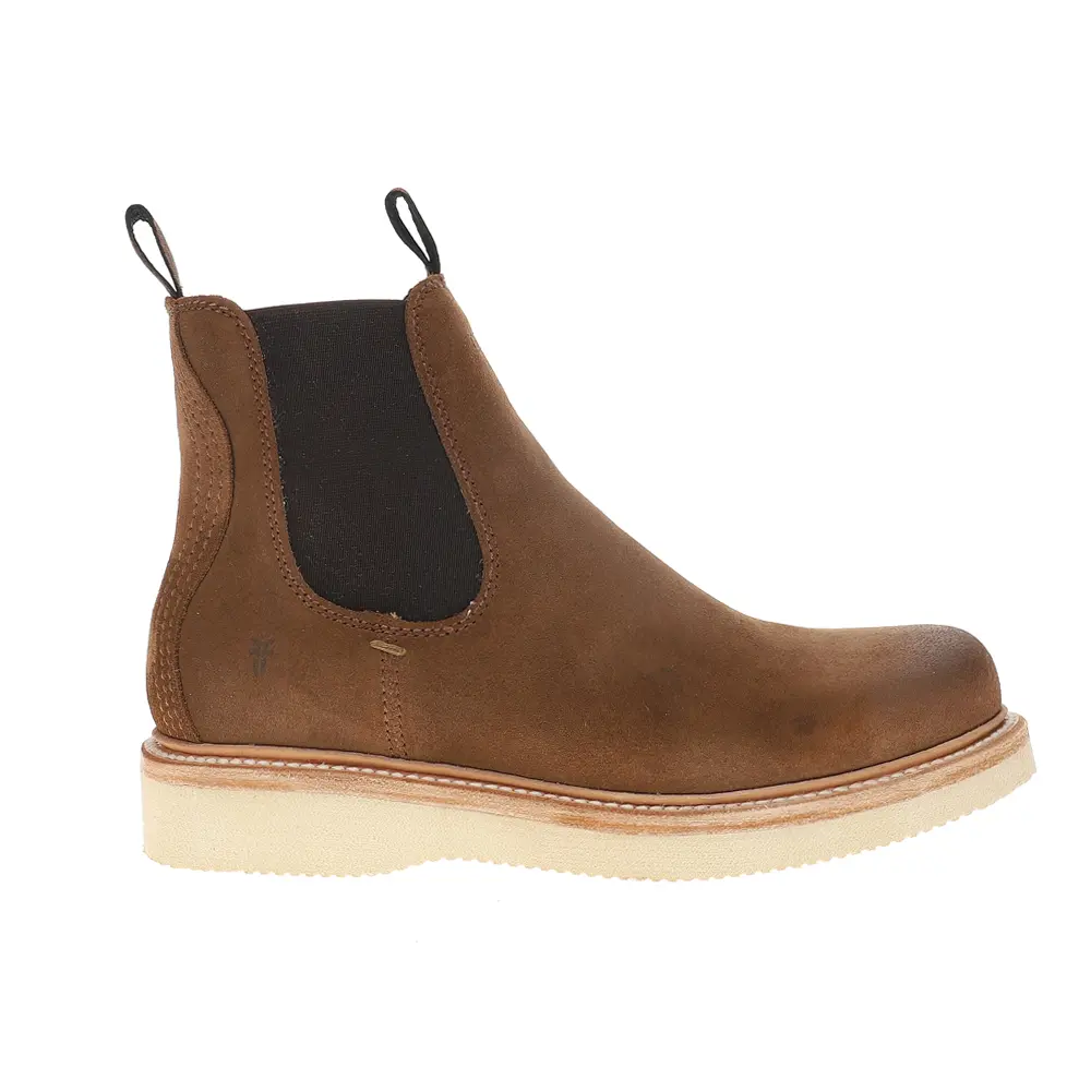 Frye Mens Hudson Round Toe Chelsea Casual Boots Ankle - Brown