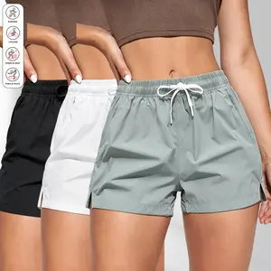 3-pack new spring/summer women’s bottoms: stylish solid-color shorts that make legs look longer; casual home wear with light athletic style and a distinctive street look; elastic waistband and side pockets; lightweight summer style suitable for everyday c