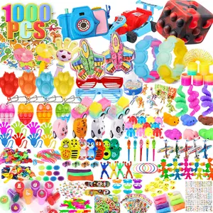 1000 PCS Party Favor for Kids Goodie Bags Stuffers, Prize Box Toys for Kids Classroom Bulk, Small Fidget Toys Pinata Fillers, Treasure Chest Toy for Students Rewards, Carnival Prizes, Birthday Gifts Pop Keychains