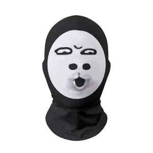 Popular funny hood mask tricky funny face big head dragon picture expression bag hood cycling mask breathable
