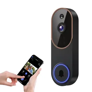 Doorbell Camera 1080P Wireless Video Doorbell Camera with Chime | AI Human Detection, Two-Way Audio, Night Vision, Cloud Storage & Instant Alert | 2.4GHz WiFi Rechargeable Outdoor Security Cam with Home LED Light door Chime 2-way talk