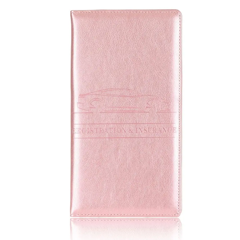 PU Leather Car Registration & Insurance Holder, Waterproof Card Case, Portable Wallet for Driver's License & ID, Men and Women, ID Pocket