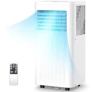 ZAFRO 10,000 BTU Portable Air Conditioners, Portable AC Unit Cools Up to 450 Sq.ft with Remote, 4 Modes Room Air Conditioners with LED Display/Swivel Wheels/Installation Kits/Sleep Modes, White