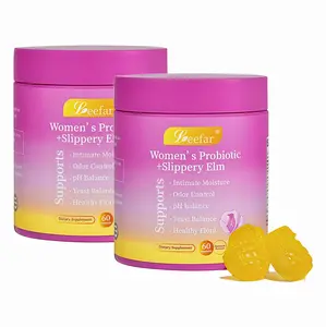 2 Botte LEEFAR Her Probiotics Gummies JI - All in One Solution with Slippery Elm and Prebiotics & Lactobacillus Probiotic Blend for Women's pH Balance and Dryness Hawaiian Pineapple Gummies Dietary Supplement