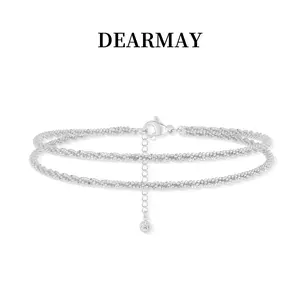 Dearmay Dainty Layered Waterproof Anklet For Women Summervibes Adjustable Womens Anklet Set Stackable Figaro BeadedCuban Link Spring Fashion Anklets Beach For Summer Best Gift For Mother' s Day
