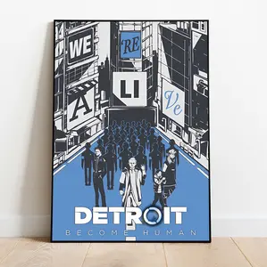 Detroit: Become HumanPOSTER UNFRAMED, Wall Art & Home Decor, Interactive Drama Video GamePOSTER UNFRAMED Gift