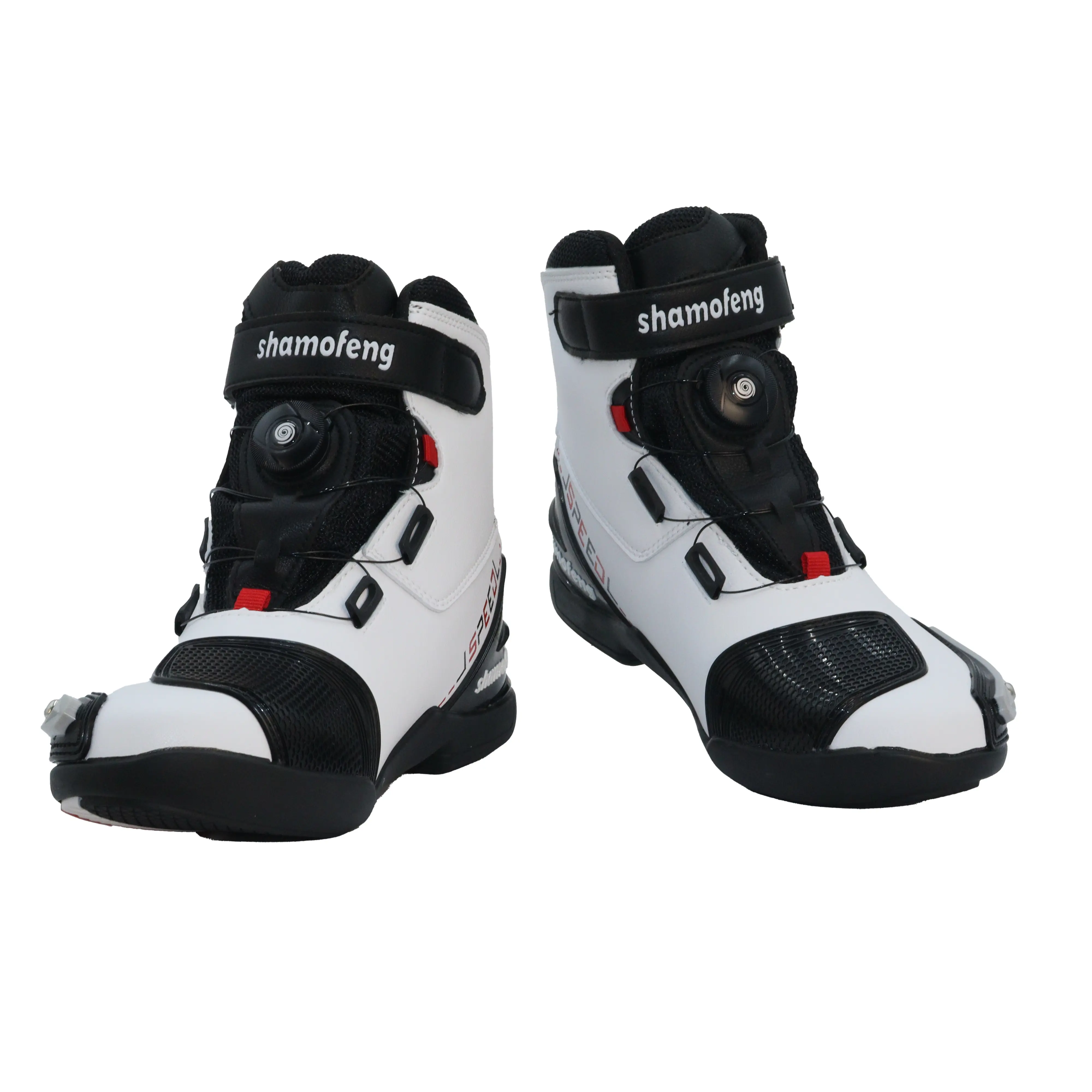 SHAMOFENG Dynamic Waterproof Motorcycle Shoes – Anti-Slip, Impact Protection & Quick-Adjust for All-Terrain Riding
