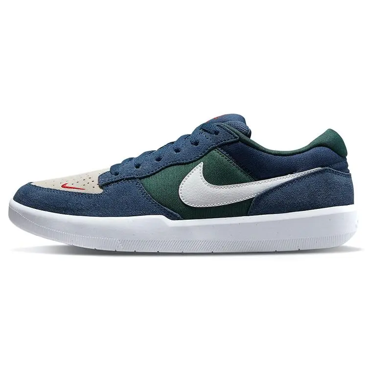 Nike SB Force 58 Navy Noble Green Versatile Low Top Skate Shoes Unisex CZ2959-402