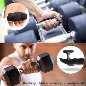 Non-Slip Fitness Grips, Silicone Finger Grip Strengthener, Set of 2, Hand Grip Exerciser, Hand Strength Enhancer for Dumbbells and Barbell, Home Gym Equipment, Grip Strength Trainer, Workout Hand Gripper