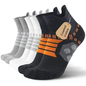 Mens Athletic Socks (5-Pack) – Shock-Absorbing Ankle Compression Moisture-Wicking Multi-Scene for Workouts Hiking & Daily Wear Perfect Holiday Gift (Sizes: 6.5-10/10-13)