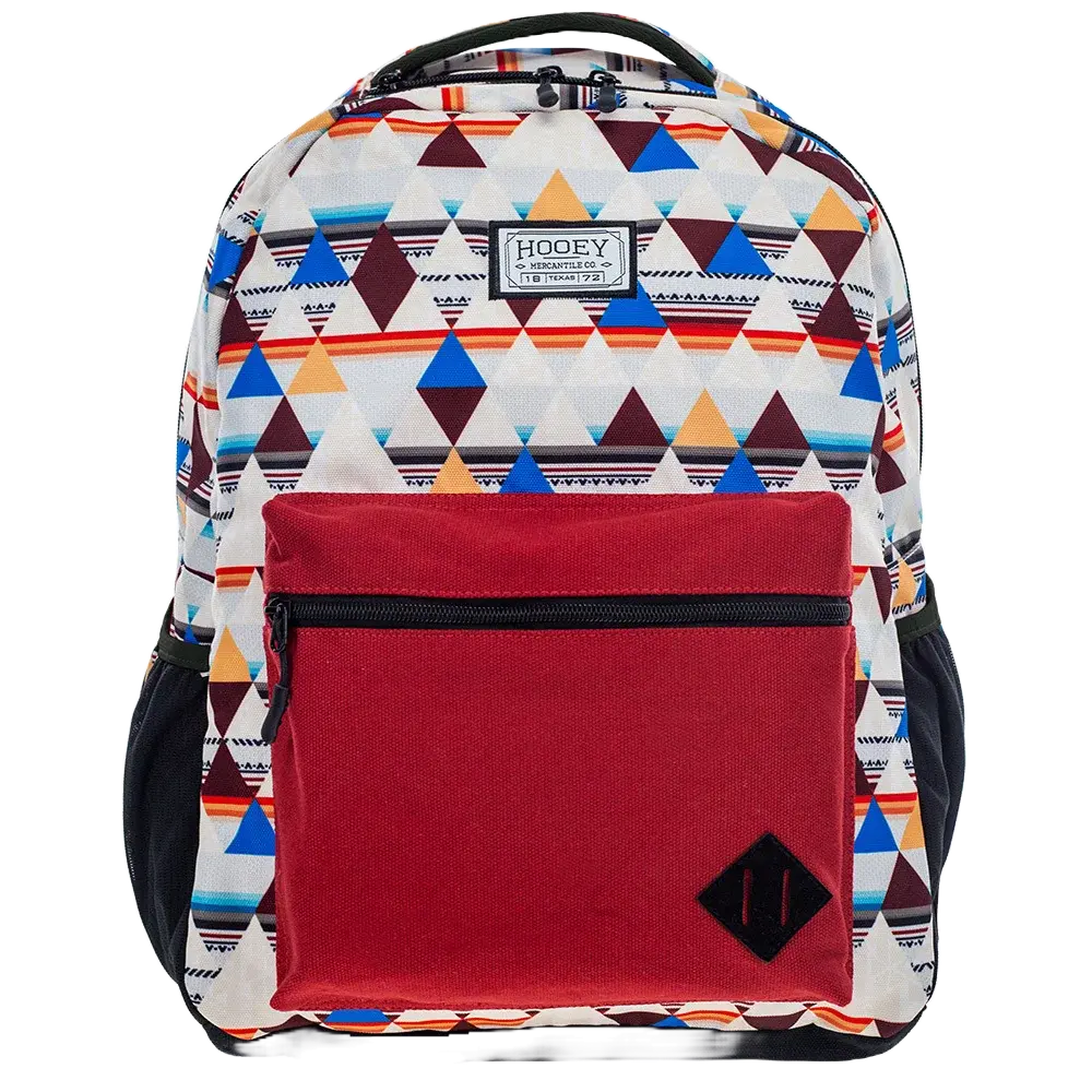 Hooey Recess Burgundy & Cream Aztec Backpack BP061CRBU