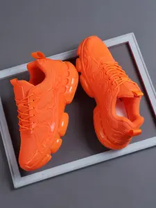 Men's Low-Top Thick Sole Dad Shoes, Breathable Mesh Sport Sneakers, Shock Absorbing Sole, Trendy Casual Training Shoes