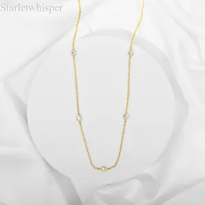 Trendy 14K Gold Plated Station Choker Necklace for Women, Dainty Simulated CZ Diamond Jewelry, Lightweight Chain Accessory Perfect for Everyday Wear & Gifting         TikTok 。  PAVOI 。  TikTok ？