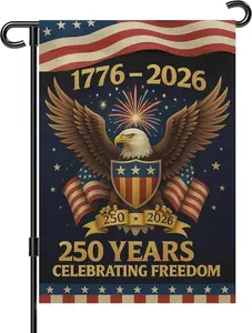 250 Anniversary Usa Garden Flags for Outside, 250 Anniversary USA Flag 1776-2026 Commemorative Patriotic Yard Sign Outdoor Banner 4th of July Decorations Double Sided Waterproof Flag 12x18 Inch 250 Year American Flag