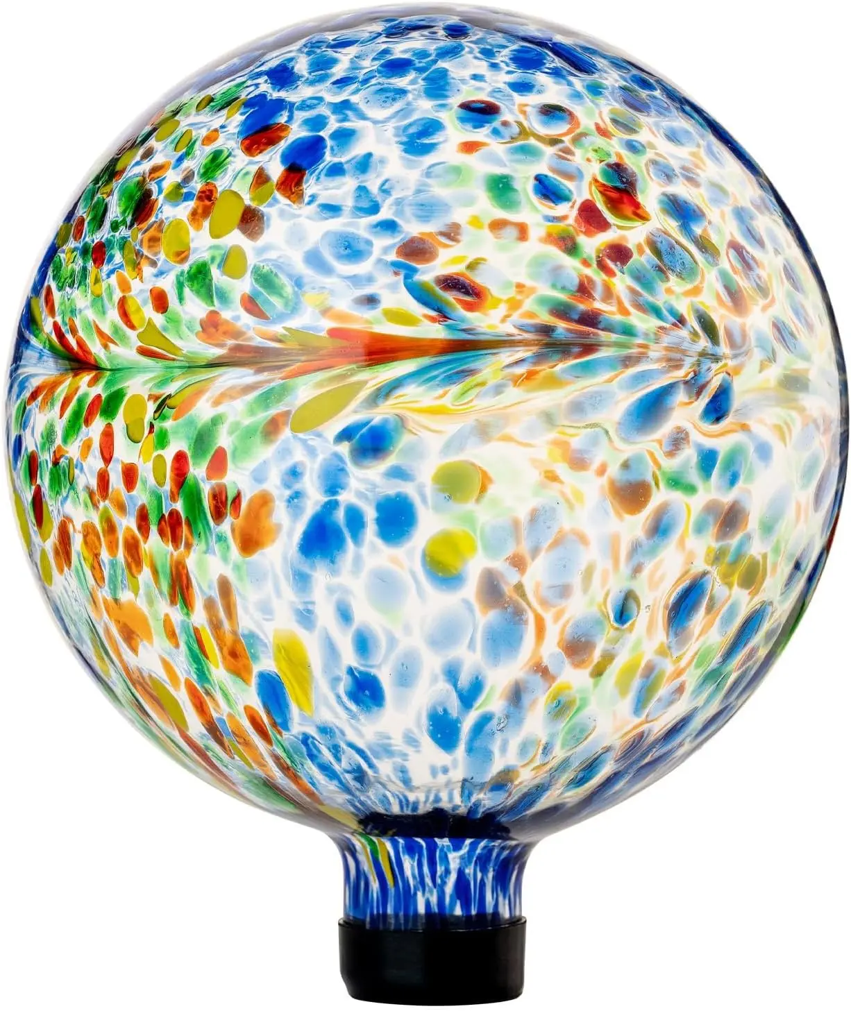 Gazing Balls for Garden 10" Glass Outdoor Garden Globe Ball Reflective Gazing Globes Outside Yard Decor (Blue)