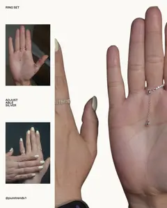 Silver Adjustable Ring Set