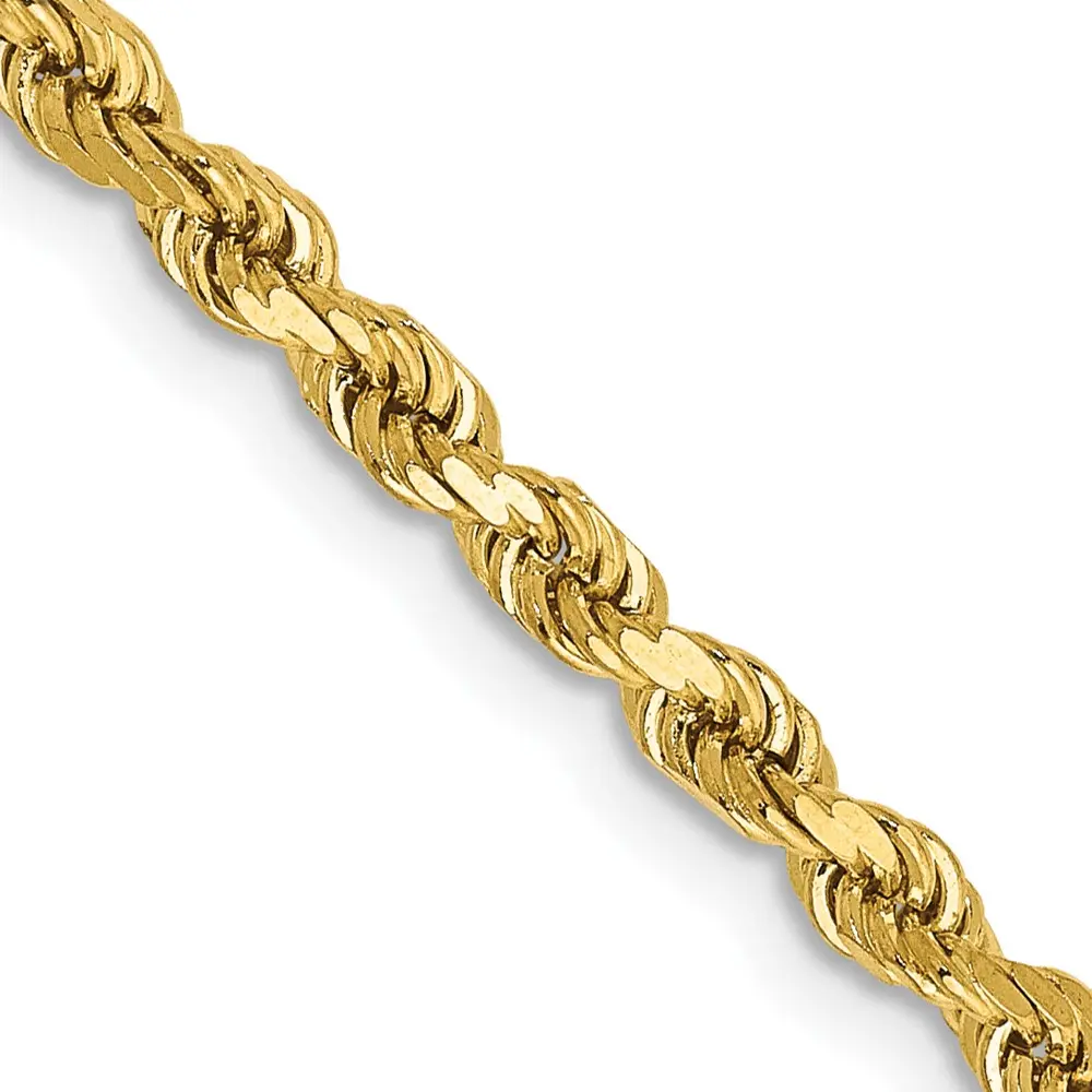 14K 2.75mm 20In Diamond-Cut Rope With Lobster Clasp Chain