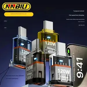 NNBILI 120W USB3.2/Gen2 Adapter Type C to USB Data Transfer OTG Adapter for iphone15 16 Samsung Mobile Phone Converter