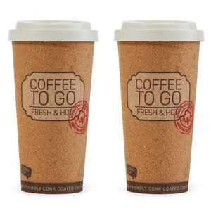 Life Story Corky Cup Reusable 16 oz Insulated Travel Mug Coffee Thermos (2 Pack)