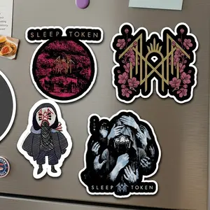 Sleep Token Even Magnet,Sleep Token Decor Magnet, Roses and Sword - Sleep Token Magnet, Sleep Token Take Me Back To Eden Magnet