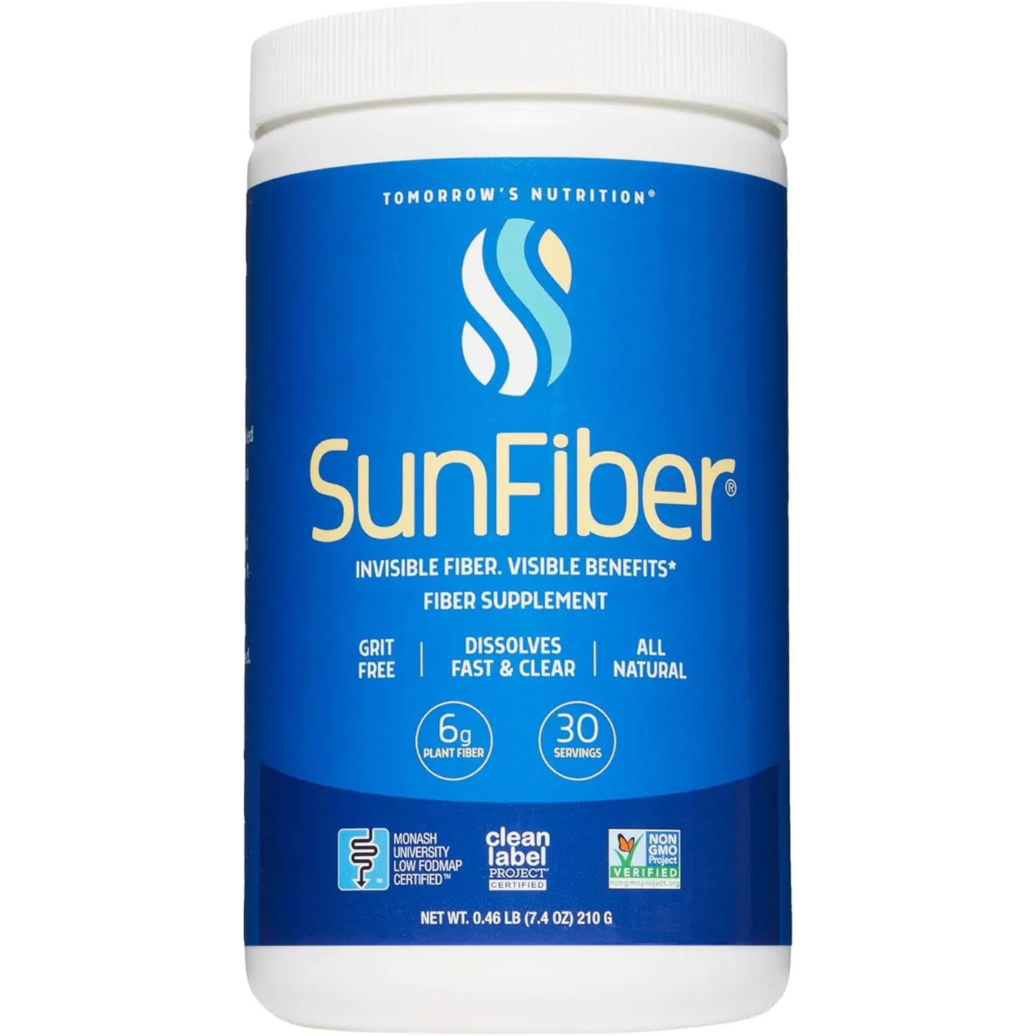 Sunfiber Prebiotic Fiber Supplement Powder for Digestive Health & Gut Support | GLP-1 Friendly & Low FODMAP Soluble Fiber Extract | Gluten-Free & Unflavored Daily Gut Care Formula | 30 Servings