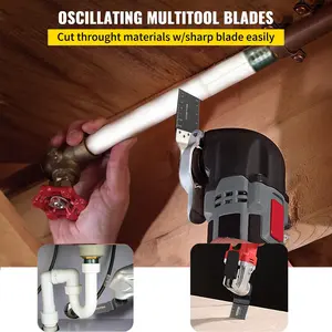 VEVOR 100PCS Oscillating Saw Blades, Quick Release Multitool Blades Kit, HCS Tool Blades for Wood Plastic, Compatible with Dewalt Dremel Fein Worx Bosch Makita Milwaukee