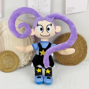 Purple Anime Plush Doll with Spiral Hair | Cute Soft Stuffed Toy for Kids & Teens | Collectible Kawaii Plush Figure Gift TikTok Viral Trending Best Seller Must Have