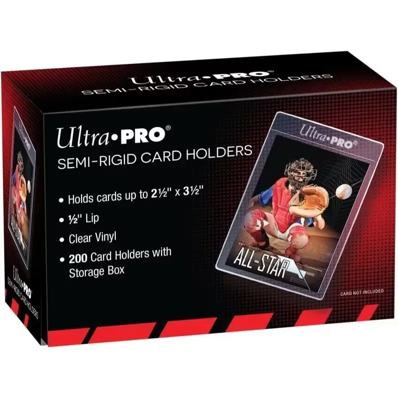 Ultra PRO 1/2" Lip Trading Card Sleeves, Durable Plastic 200ct Pack, Easy-to-Use for Collectible Trading Cards, Trading Card Sleeve