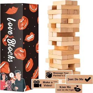 Lust Tower Game for Adults Naughty Block Stacking Party Game – Great Gift for Couples