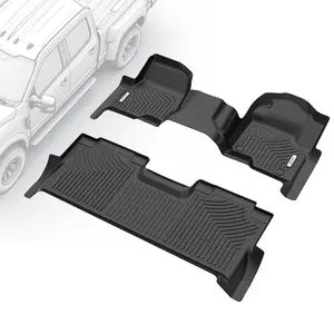 Floor Mats Fits for 2017-2025 Ford F-250/F-350 Super Duty Crew Cab with 1st Row Bench Seat, with Factory Storage Box