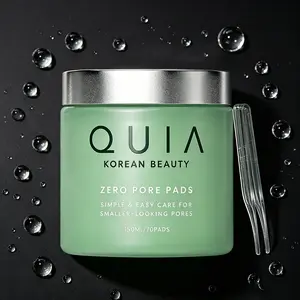 QUIA Dual-Action Toner Pads, Mild PHA Exfoliating Cotton Pads, Hydrating Pore Refiner for Sensitive Skin, 70pcs