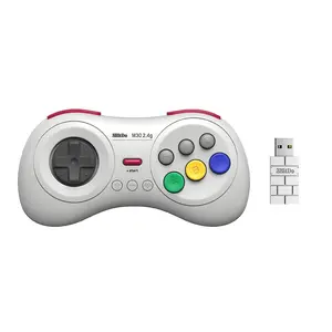 8Bitdo M30 2.4G Wireless Gamepad Controller for Sega Genesis Mini and Mega Drive Mini and Nintendo Switch - White