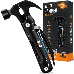 BIIB Valentines Day Gifts for Him,  12 in 1 Hammer Multitool Gifts for Men, Mens Valentines Day Gifts for Boyfriend Husband, Birthday Gifts for Men, Mens Gifts for Dad, Camping Essentials Gear Tools