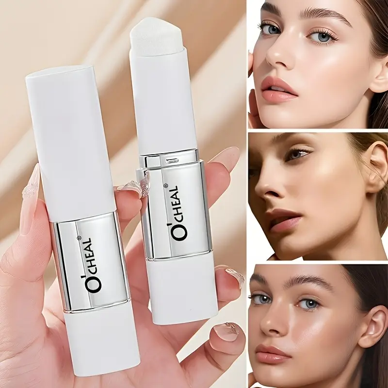 Buy one get one free - 2 in total, 2-in-1 color-changing foundation stick - a three-color foundation stick with brush, waterproof and sweatproof, can be used as a base, long-lasting, creates a natural, dewy nude makeup look. Concealer