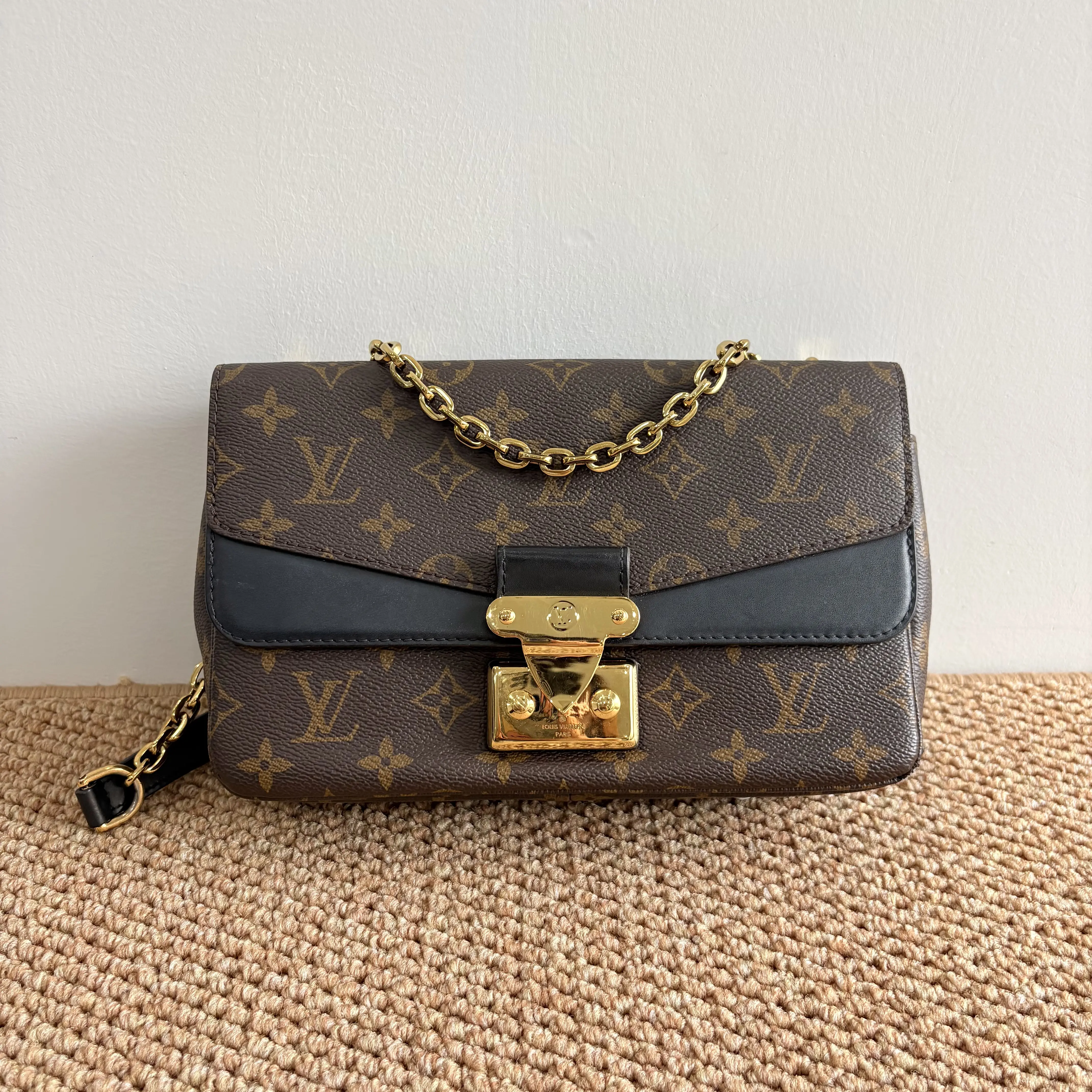 Pre-owned Louis Vuitton Authentic Monogram Marceau Messenger Bag Genuine Leather Classic Fashion Bag, Elegant Shoulder & Crossbody Purse, Fashion Bags, Genuine Leather Bag