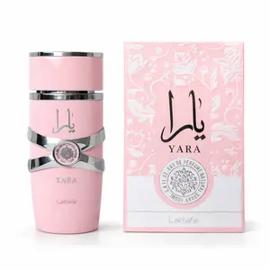 Lattafa Yara for Women Eau de Parfum Spray, 3.4FL.OZ Aroma Floral Fragrance Perfume Scent Vanilla Pack Scented Cologne Cosmetic