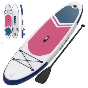Stable Inflatable Stand-Up Paddle Board (for Adults and Teens) - Lightweight Magenta and White Deck Boards - Durable Non-Slip EVA Deck - Suitable for All Skill Levels, for Lakes, Rivers, Yoga, Leisure Cruising, and Surfing