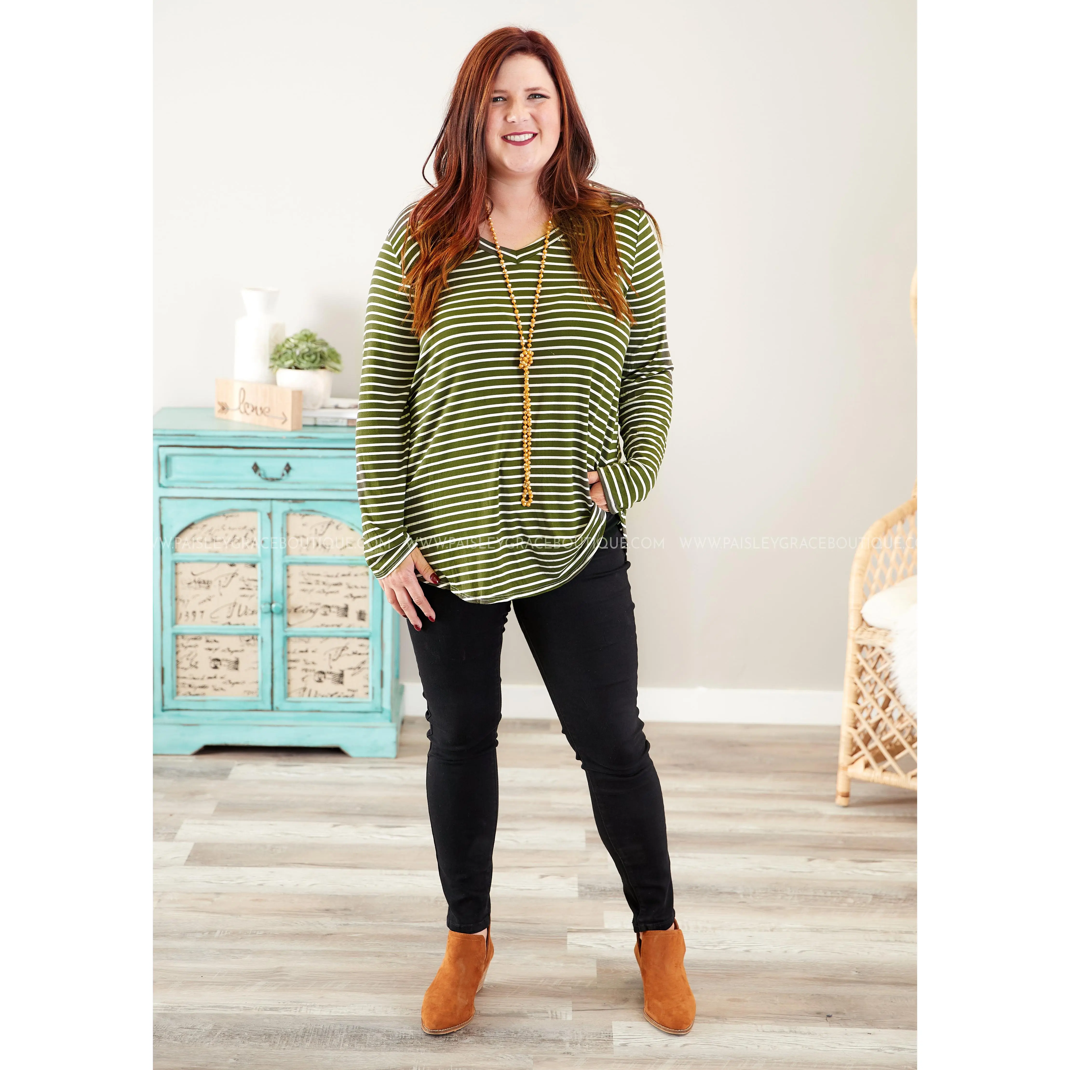Mackenzie Top- OLIVE - FINAL SALE